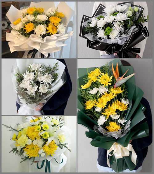 广东江门市蓬江区环市街道双龙村白事花束代送